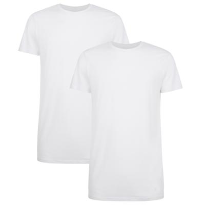 2-pak Extra Lange T-shirts heren - Ruben - Bamboe lange ondershirts voor mannen - Bamboe ondergoed heren Wit en zwart