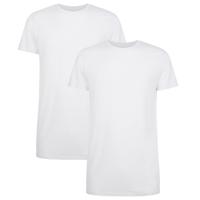 2-pak Extra Lange T-shirts heren - Ruben - Bamboe lange ondershirts voor mannen - Bamboe ondergoed heren Wit en zwart - thumbnail