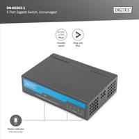 Digitus DN-80202-1 Netwerk switch RJ45 1 + 4 poorten 10 / 100 / 1000 MBit/s - thumbnail