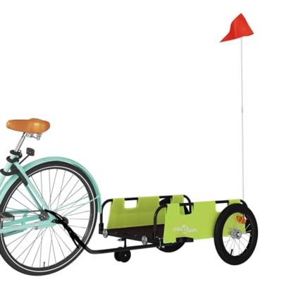 Fietstrailer oxford stof en ijzer groen Fietstrailer oxford stof en ijzer groen