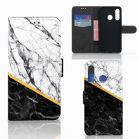 Huawei P30 Lite (2020) | Bookcase | Marmer Wit Zwart - Origineel Cadeau Man - thumbnail