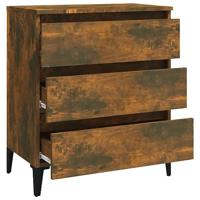 Dressoir 60x35x69 cm bewerkt hout gerookt eikenkleurig - thumbnail
