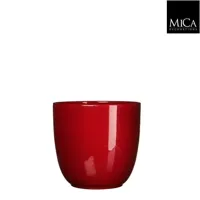 Mica Decorations tusca pot donkerrood glans 16x17cm - thumbnail