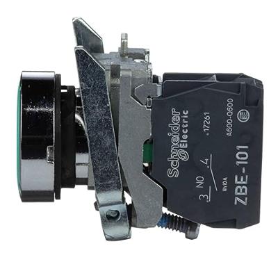 Schneider Electric XB4BA21 Harmony XB4BA21 Druktoets Bedieningsknop vlak 1 knop Zwart Druk-ontgrendeling 1 stuk(s)