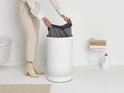 Brabantia wasbox 60 liter kunststof deksel white
