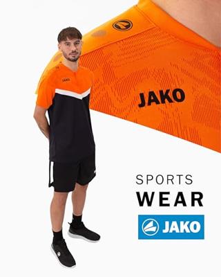 JAKO 6324 Polo Iconic - Zwart/Fluo Oranje - 4XL