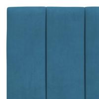 Bed met matras fluweel blauw 90x190 cm - thumbnail
