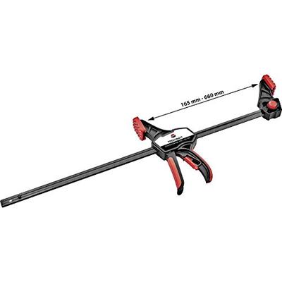 TOOLCRAFT 1544400 Eénhandsklem 450 x 85 mm 1500 Nm Spanbreedte (max.):450 mm Afmeting, lengte: 683 mm Afm. werkbereik:85 mm