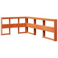 Bed met boekenkast zonder matras grenenhout wasbruin 120x200 cm - thumbnail