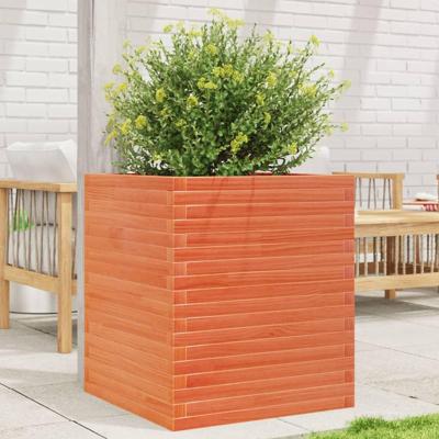 Plantenbak 60x60x68,5 cm massief grenenhout wasbruin Plantenbak 60x60x68,5 cm massief grenenhout wasbruin