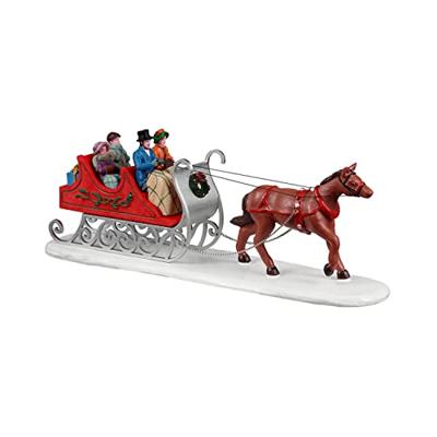 Lemax victorian sleigh kerstdorp tafereel Caddington Village 2022