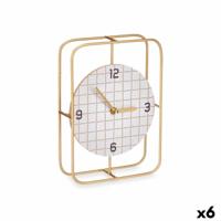 Tafelklok Gift Decor 22STC331-1 22STC331-1 Zwart Hout Geruit (6 Stuks) - thumbnail