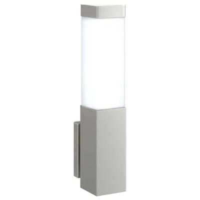 VidaXL Buiten wandlamp 2 pcs zilver 10.5 x 6 x 33 cm