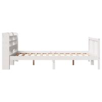 Bedframe zonder matras massief grenenhout wit 140x200 cm - thumbnail