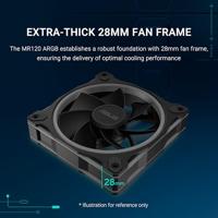 ASUS Prime MR120 Fan ARGB Black Computer behuizing Ventilator 12 cm Zwart - thumbnail