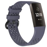 Fitbit Charge 3 & 4 sport bandje - Maat: Large - Grijs/paars - thumbnail