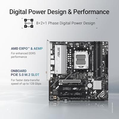 Asus B850M MAX Moederbord Socket AMD AM5 Vormfactor Micro-ATX Moederbord chipset AMD® B850