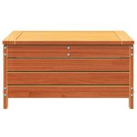 Tuinvoetenbank 62x63,5x32 cm massief grenenhout wasbruin - thumbnail