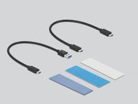 DeLOCK Externe USB Type-C combo behuizing voor M.2 NVMe PCIe of SATA SSD externe behuizing - thumbnail