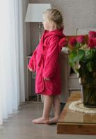 Kinderbadjas fuchsia - 6-8 jaar - thumbnail
