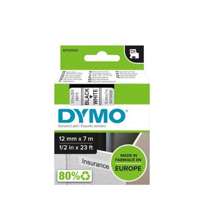 Labeltape dymo labelmanager d1 polyester 12mm wit | 5 stuks Labeltape dymo labelmanager d1 polyester 12mm wit | 5 stuks