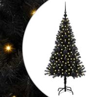VidaXL Kerstboom met 150 led met standaard zwart 120 cm pvc - thumbnail