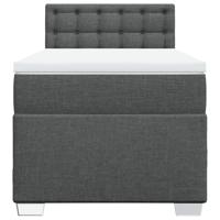 Boxspring met matras stof donkergrijs 90x190 cm - thumbnail