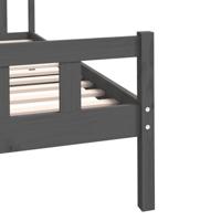 Bedframe massief hout grijs 100x200 cm - thumbnail