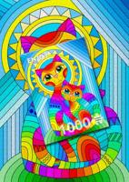 Inseparable Cat and Kitten Puzzel 1000 Stukjes - thumbnail