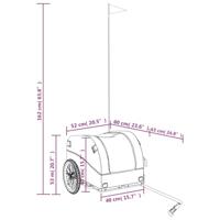 Fietstrailer 30 kg ijzer zwart en groen - thumbnail