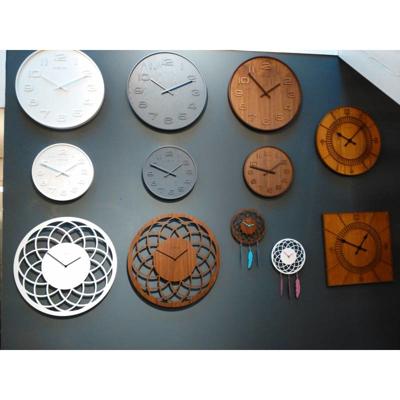 NeXtime klok 3096gs wood wood medium, ø35.5 cm, wall, gray