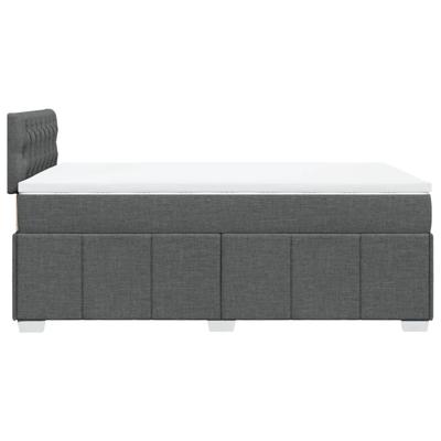 Boxspring met matras stof donkergrijs 120x200 cm - thumbnail