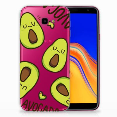 Samsung Galaxy J4 Plus (2018) Telefoonhoesje met Naam Avocado Singing Samsung Galaxy J4 Plus (2018) Telefoonhoesje met Naam Avocado Singing