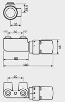 Vasco radiatorkraan middenaansluiting 1188 haaks signaal zwart - thumbnail