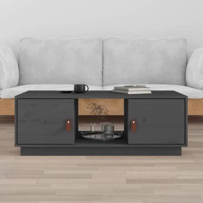 Salontafel 100x50x35 cm massief grenenhout grijs