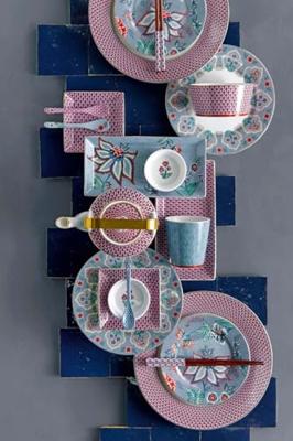 Pip Studio Oriental Flower Festival Set/6 Theelepels Blauw