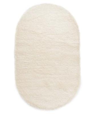 Tapeso Ovaal hoogpolig vloerkleed velvet - Posh wit - 280x380 cm