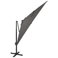 VidaXL Zweefparasol met paal en led-verlichting 300 cm antracietkleur - thumbnail