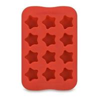 Siliconen chocolade mal lade creatieve geometrie gevormde Ice Cube cake decoratie schimmel vorm: ster (rood) - thumbnail