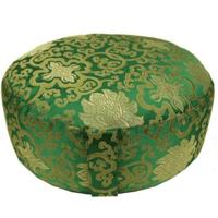 Yogi & Yogini Meditatiekussen Rond Katoen Groen - Lotus - 33 x 17 cm - thumbnail