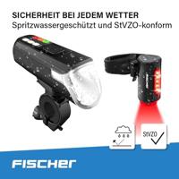 FISCHER FAHRRAD TWIN-60/30/15 Fietsverlichtingsset LED Zwart - thumbnail