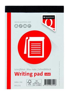 Schrijfblok quantore a6 lijn 100vel 60 gr | 12 stuks