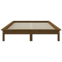 Bedframe massief grenenhout honingbruin 140x190 cm - thumbnail