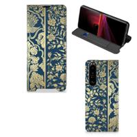 Sony Xperia 1 III Smart Cover Beige Flowers - thumbnail