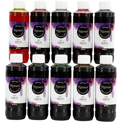 Pigment Vloeibare aquarelverf, diverse kleuren, 10x250 ml/ 1 doos