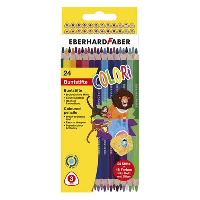 Eberhard Faber EF-514822 Kleurpotloden 2-zijdig 24 Stuks 48 Kleuren Eberhard Faber EF-514822 Kleurpotloden 2-zijdig 24 Stuks 48 Kleuren