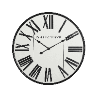 Wandklok Padova wit met zwarte cijfers 50 cm - thumbnail