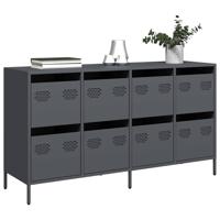 Dressoir 135x39x73,5 cm koudgewalst staal antracietkleurig - thumbnail