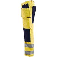 Blåkläder Werkbroek met stretch High-Vis 15521811 | High-Vis Geel/Marineblauw | Maat 50 - 7330509546123 - thumbnail