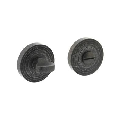 WC-sluiting 8mm met ril verdekt met nokken ø54x9mm zamak oud grijs